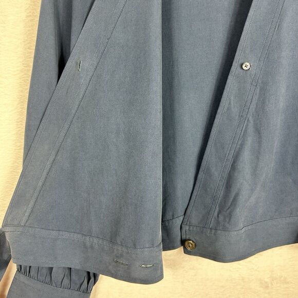 Everlane Blue Wrap Blouse - Picture 5 of 10